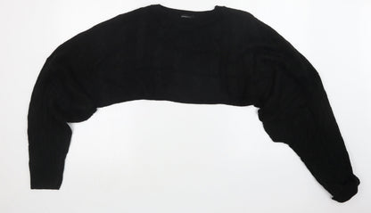 Womens UK Size S PRETTYLITTLETHING Black Pullover Jumper