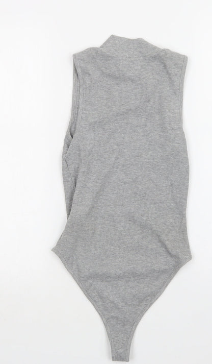 NEW LOOK  Womens Grey   Bodysuit One-Piece Size 8