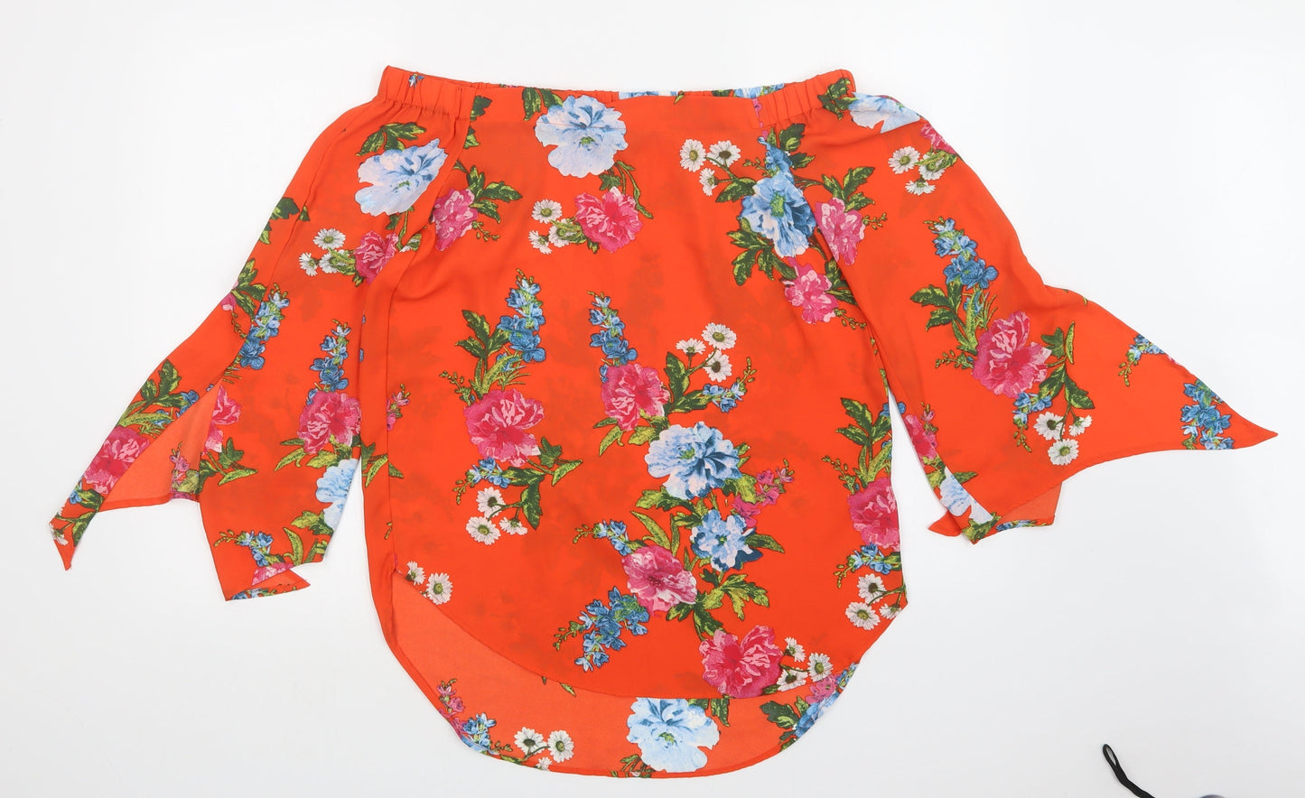 Womens UK Size 10 New Look Orange Basic Blouse