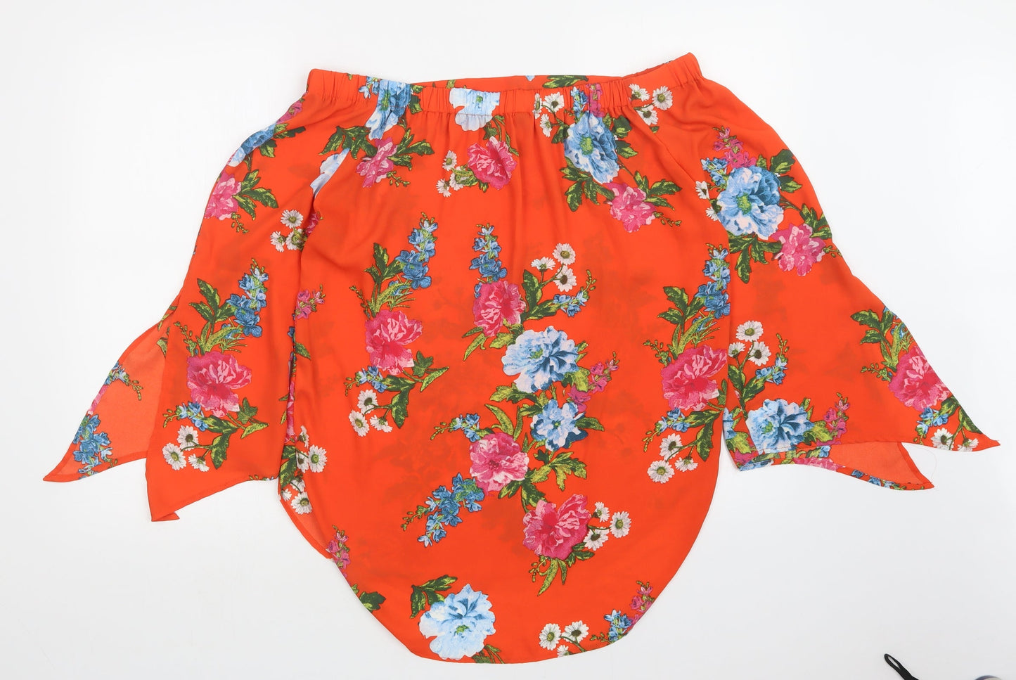 Womens UK Size 10 New Look Orange Basic Blouse