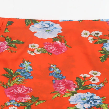 Womens UK Size 10 New Look Orange Basic Blouse