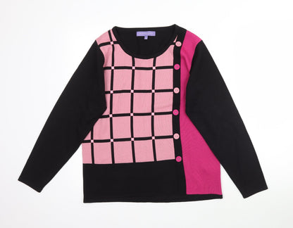 Autonomy Womens Multicoloured  Knit Pullover Jumper Size S