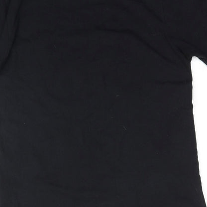 Star Mens Black    T-Shirt Size M  - Christmas Turkey