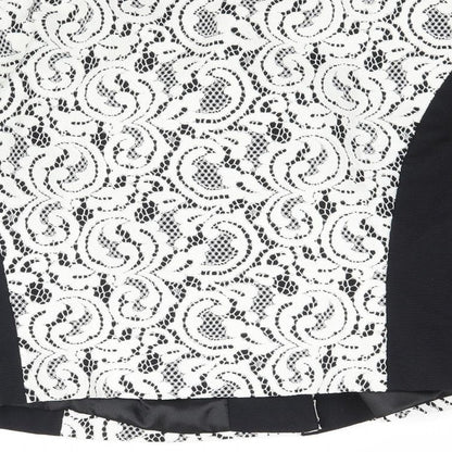 Planet Womens Black   Jacket Blazer Size 8  - Lace detail office work jacket