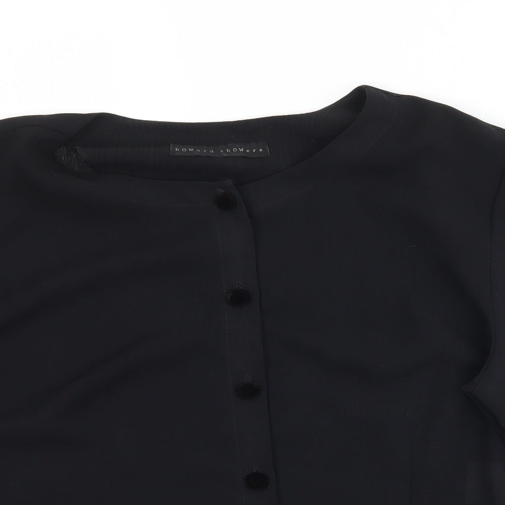 howard showers Womens Black   Basic Blouse Size 10