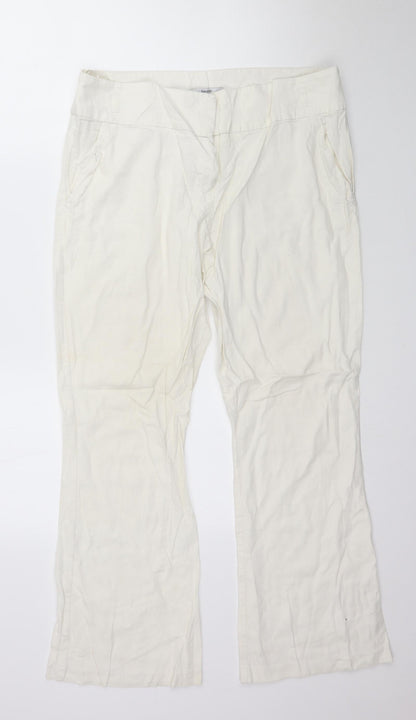 George Womens Ivory   Trousers  Size 14 L29 in