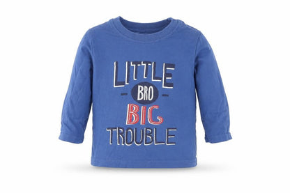 George Boys Blue   Basic T-Shirt Size 6-9 Months  - little bro