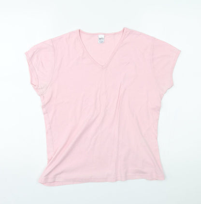 Womens UK Size XL Bella Pink Basic T-Shirt