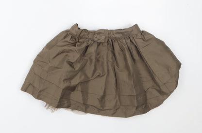 MINIMODE Girls Brown   Pleated Skirt Size 2-3 Years