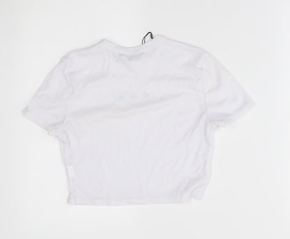 Womens UK Size 6 I SAW IT FIRST White Cropped T-Shirt