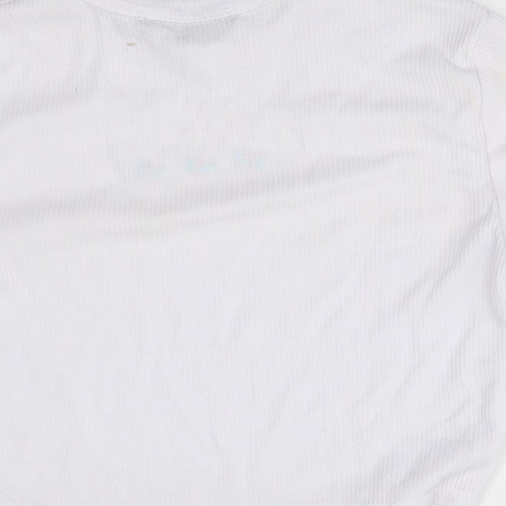 Womens UK Size 6 I SAW IT FIRST White Cropped T-Shirt