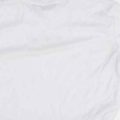 Womens UK Size 6 I SAW IT FIRST White Cropped T-Shirt