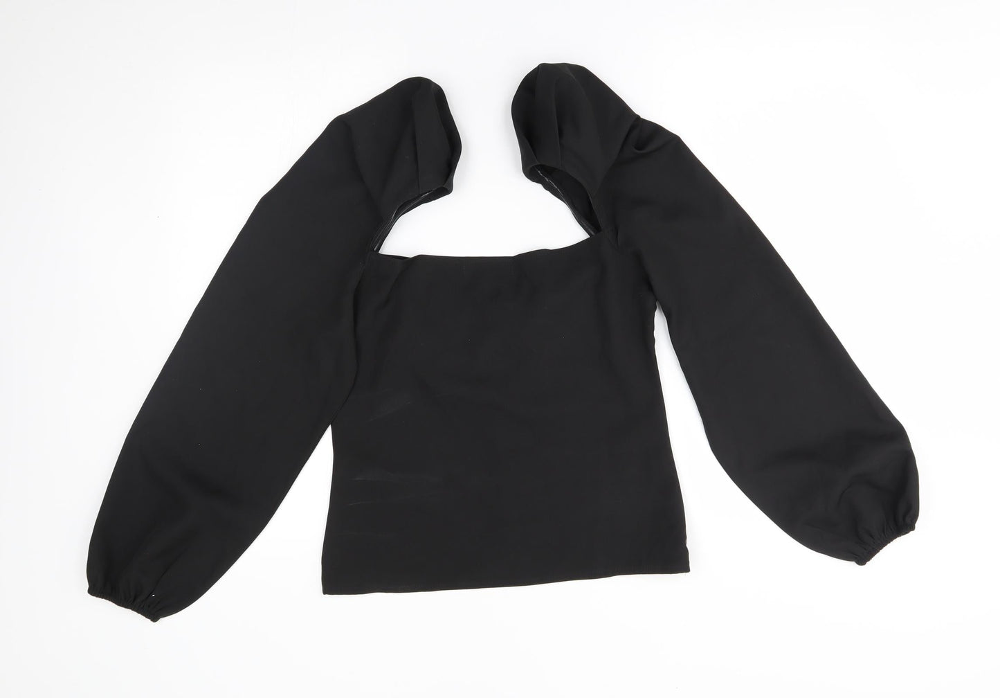 Womens UK Size 12 Missguided Black Basic Blouse