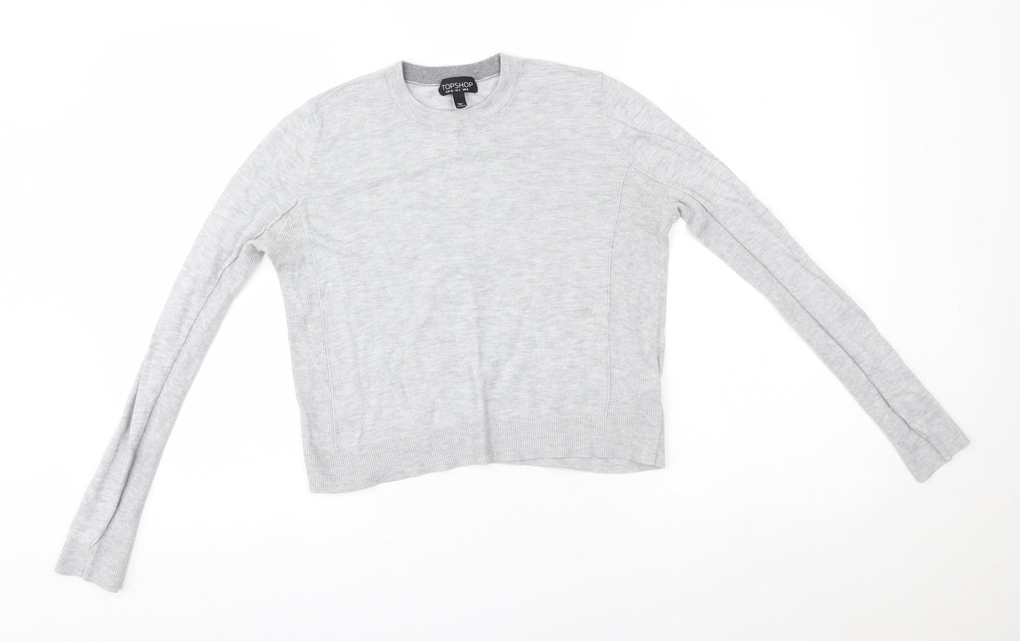 Womens UK Size 8 Topshop Grey Pullover Jumper