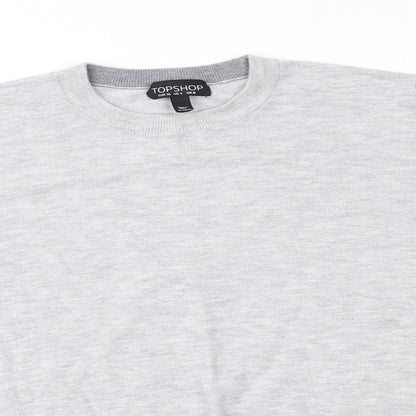Womens UK Size 8 Topshop Grey Pullover Jumper