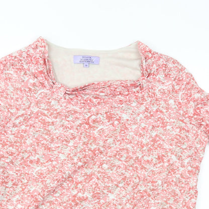 EWM Womens Red Floral  Basic Blouse Size 16