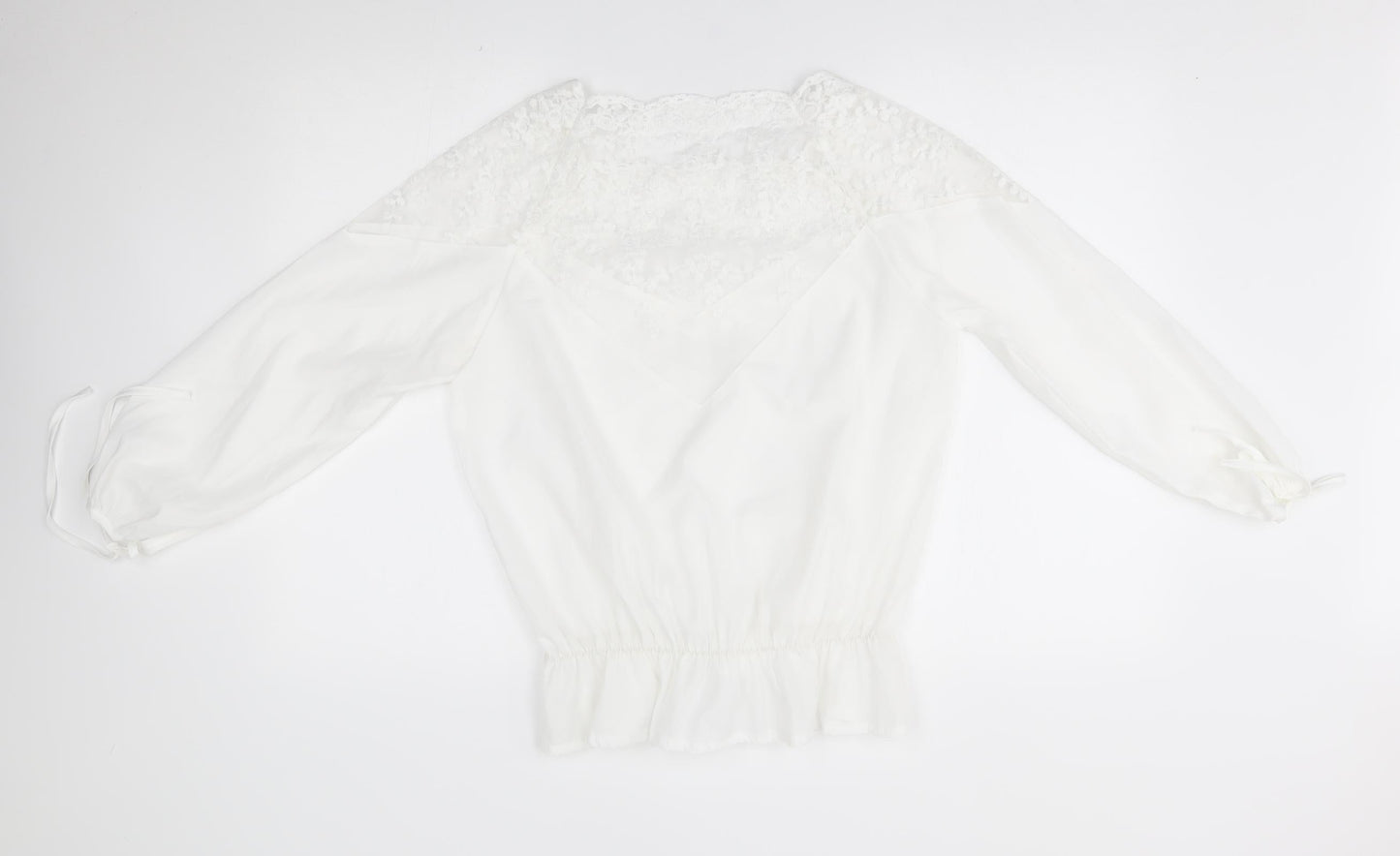 Womens UK Size 2XL Preworn White Basic Blouse