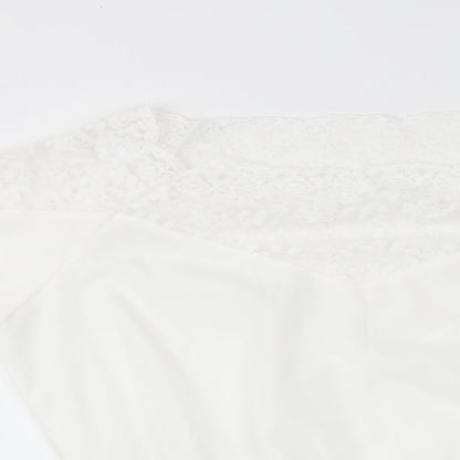 Womens UK Size 2XL Preworn White Basic Blouse
