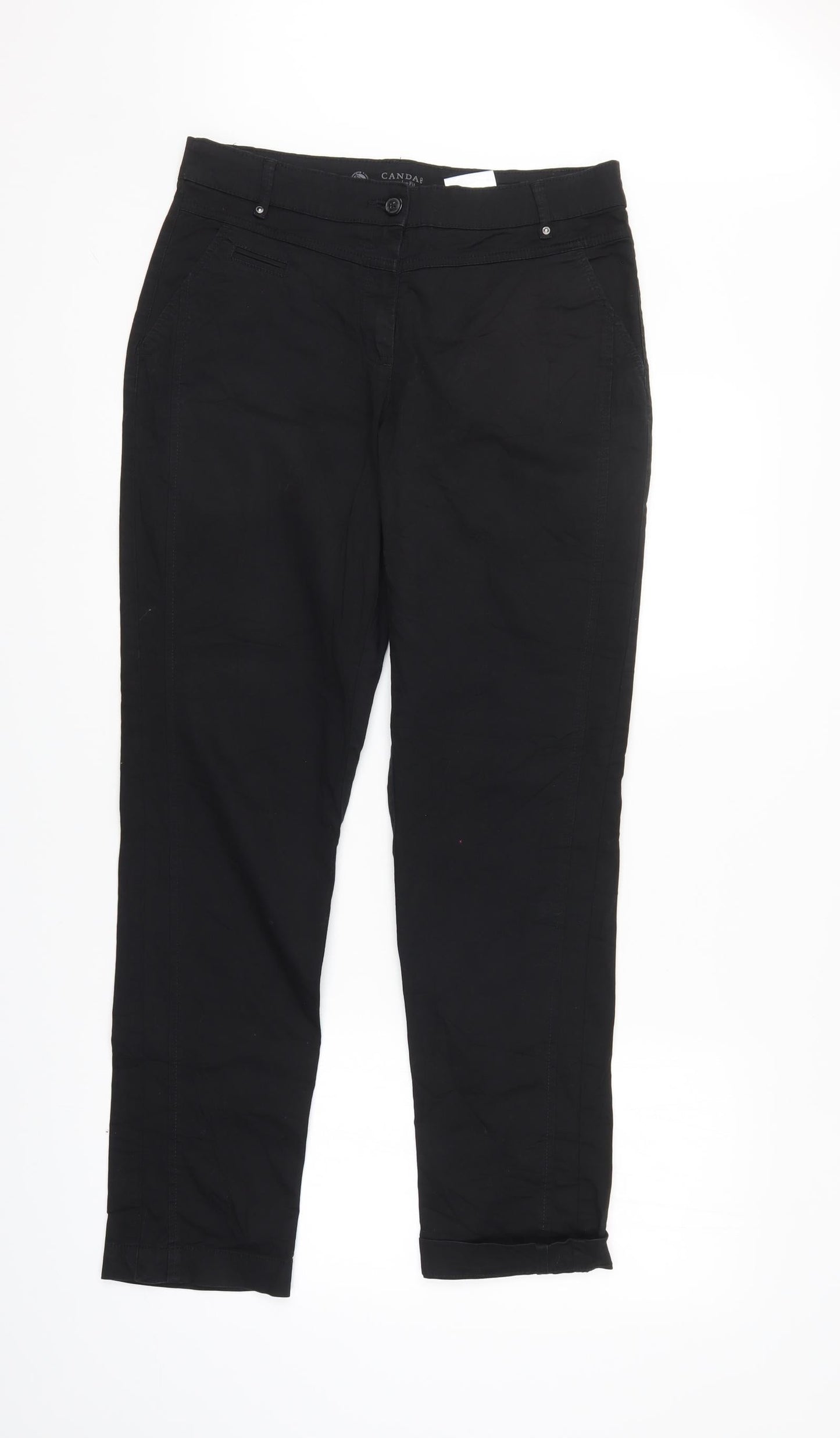 Womens UK Size 8 Canda Regular Fit Straight Black Jeans