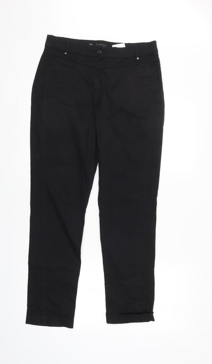 Womens UK Size 8 Canda Regular Fit Straight Black Jeans