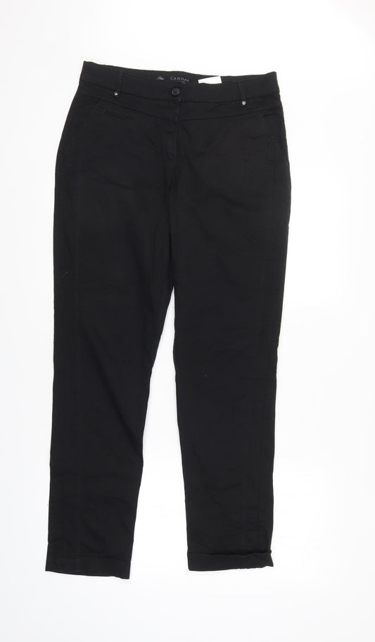 Womens UK Size 8 Canda Regular Fit Straight Black Jeans