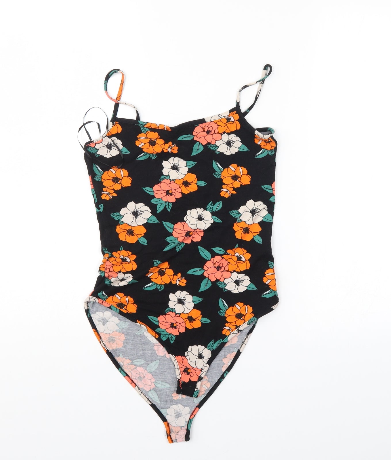 Primark Womens Multicoloured Floral  Bodysuit One-Piece Size 6