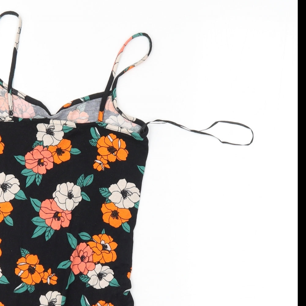 Primark Womens Multicoloured Floral  Bodysuit One-Piece Size 6