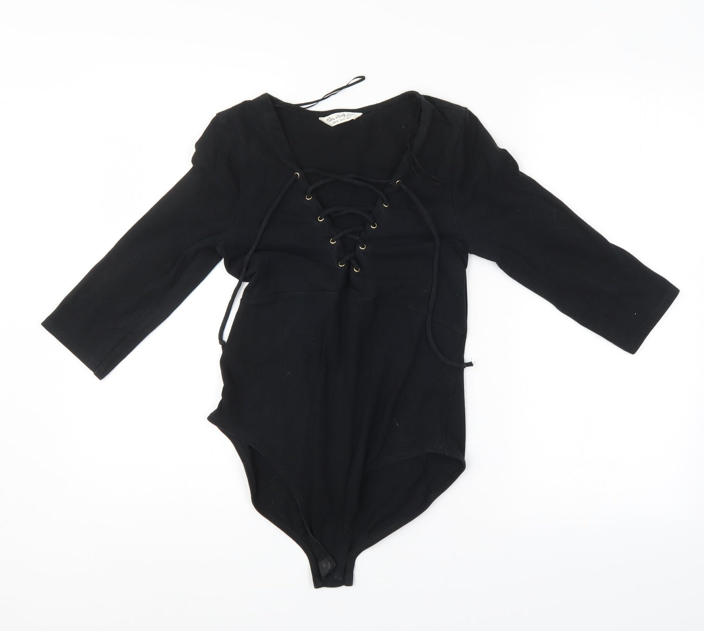 Miss Selfridge Womens Black   Bodysuit One-Piece Size 8