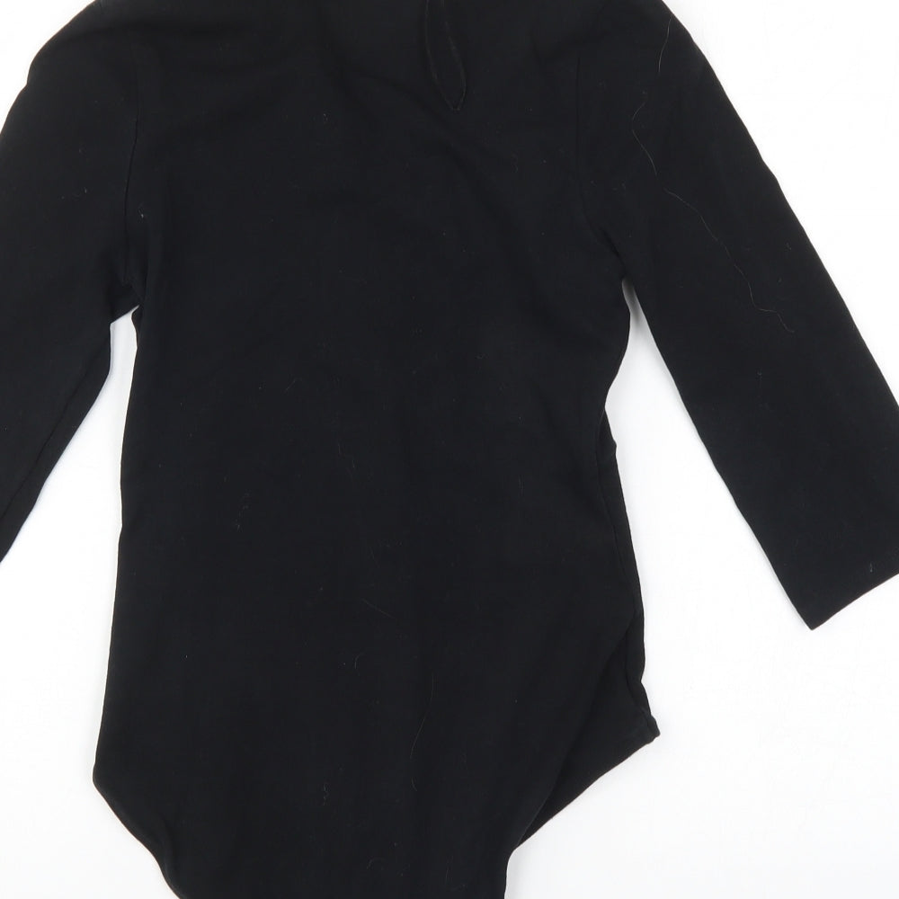 Miss Selfridge Womens Black   Bodysuit One-Piece Size 8