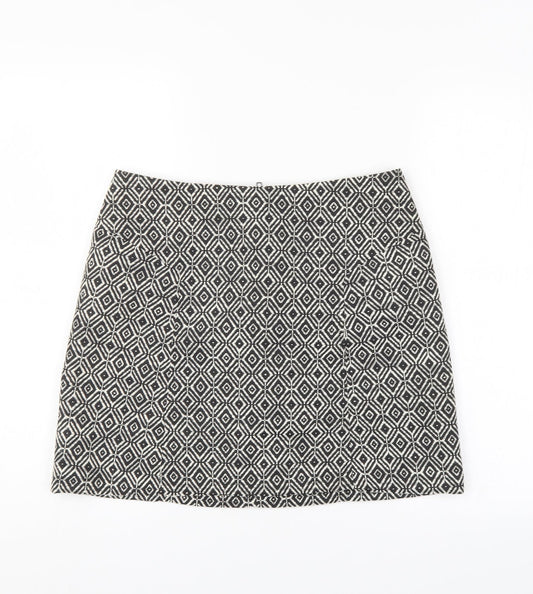 NEXT Womens Multicoloured Geometric  A-Line Skirt Size 10