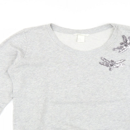 Womens UK Size M H&M Grey Pullover Jumper