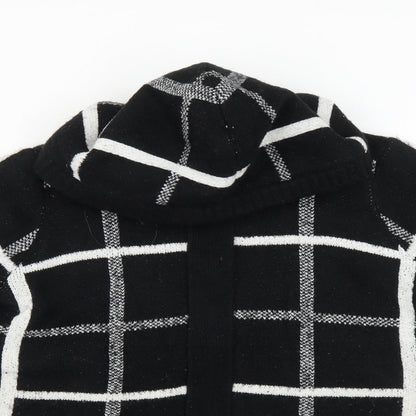 Matalan Womens Black Check  Jacket Coat Size M