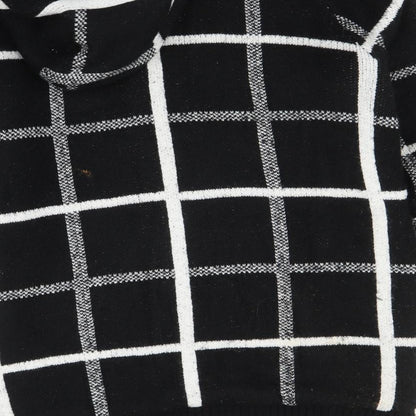 Matalan Womens Black Check  Jacket Coat Size M