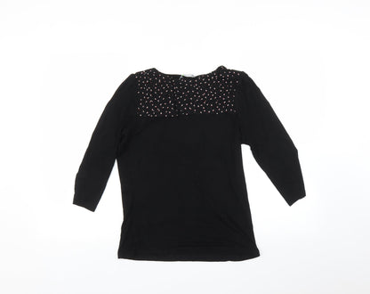 Womens UK Size 10 Marks and Spencer Black Basic T-Shirt