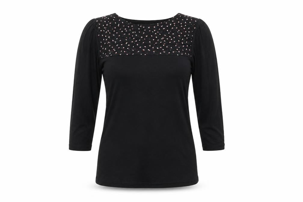 Womens UK Size 10 Marks and Spencer Black Basic T-Shirt