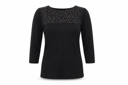 Womens UK Size 10 Marks and Spencer Black Basic T-Shirt