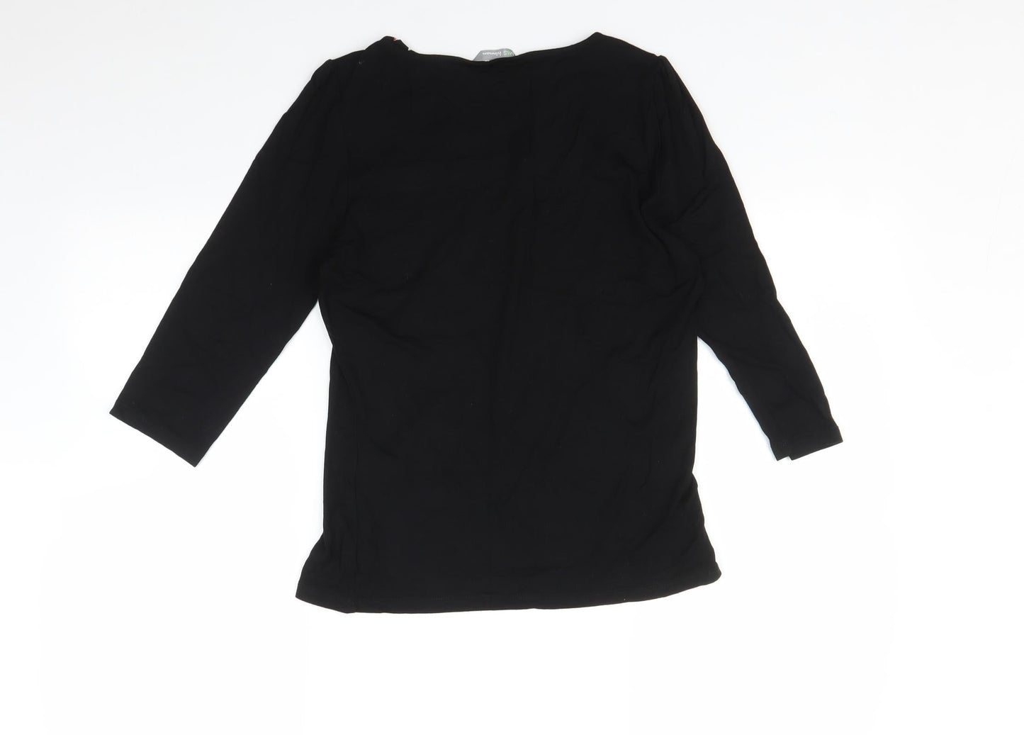 Womens UK Size 10 Marks and Spencer Black Basic T-Shirt