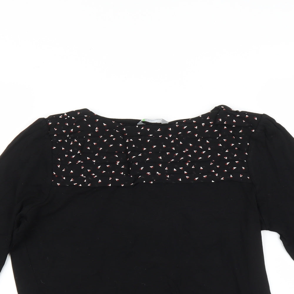 Womens UK Size 10 Marks and Spencer Black Basic T-Shirt