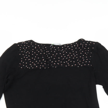 Womens UK Size 10 Marks and Spencer Black Basic T-Shirt