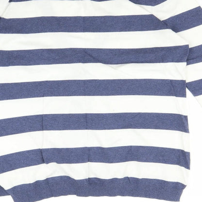 South Womens Blue Striped  Cardigan Jumper Size 12