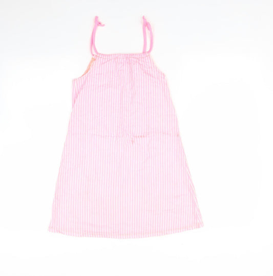 George Girls Pink Striped  A-Line  Size 8-9 Years