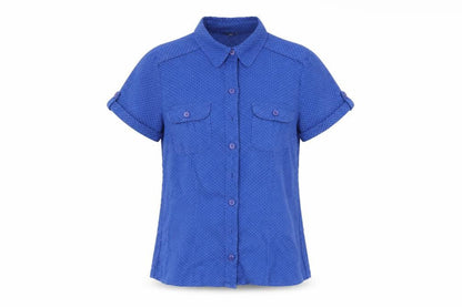 Womens UK Size 6 H&M Blue Basic Button-Up