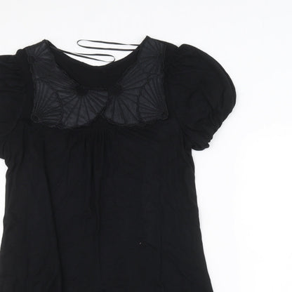 Preworn Womens Black   Basic T-Shirt Size 10