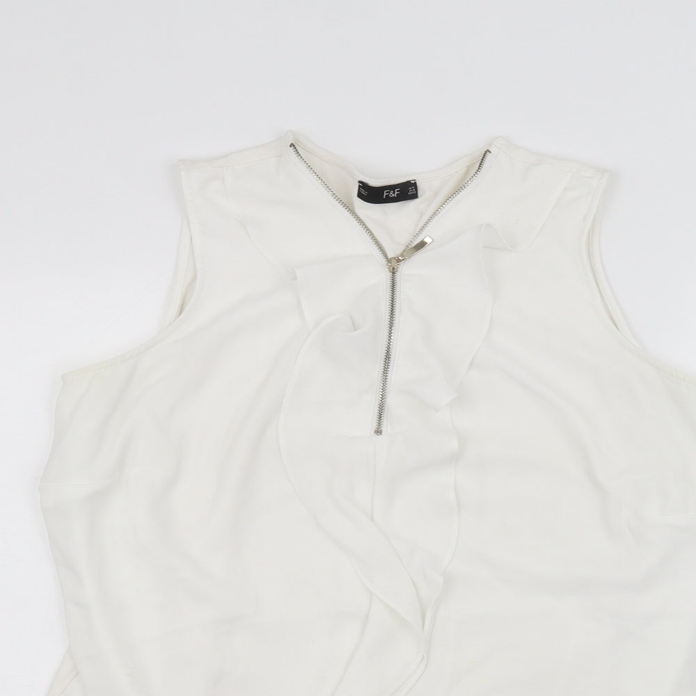 F&F Womens White   Basic Blouse Size 14