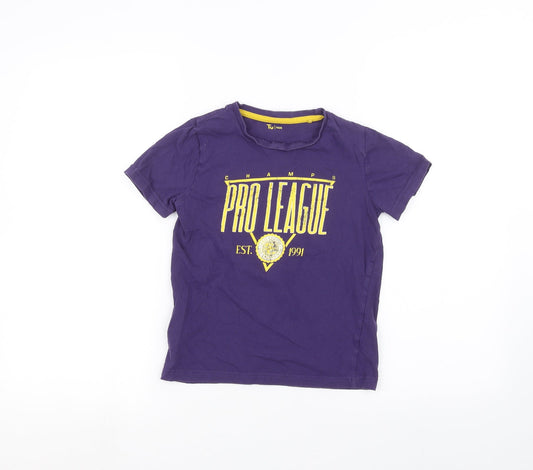TU Girls Purple   Basic T-Shirt Size 8 Years