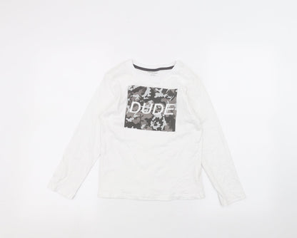 Primark Boys White   Basic T-Shirt Size 6-7 Years