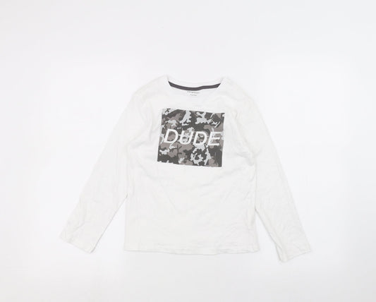 Primark Boys White   Basic T-Shirt Size 6-7 Years