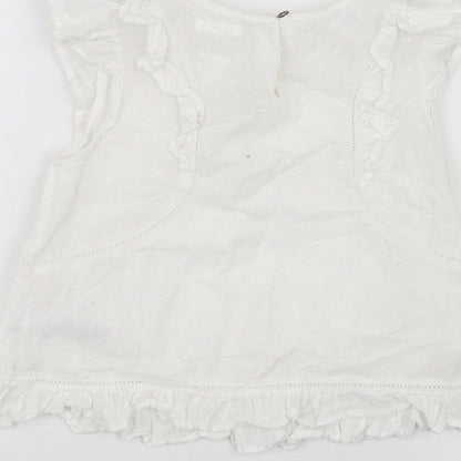 NEXT Girls White   Basic T-Shirt Size 7 Years