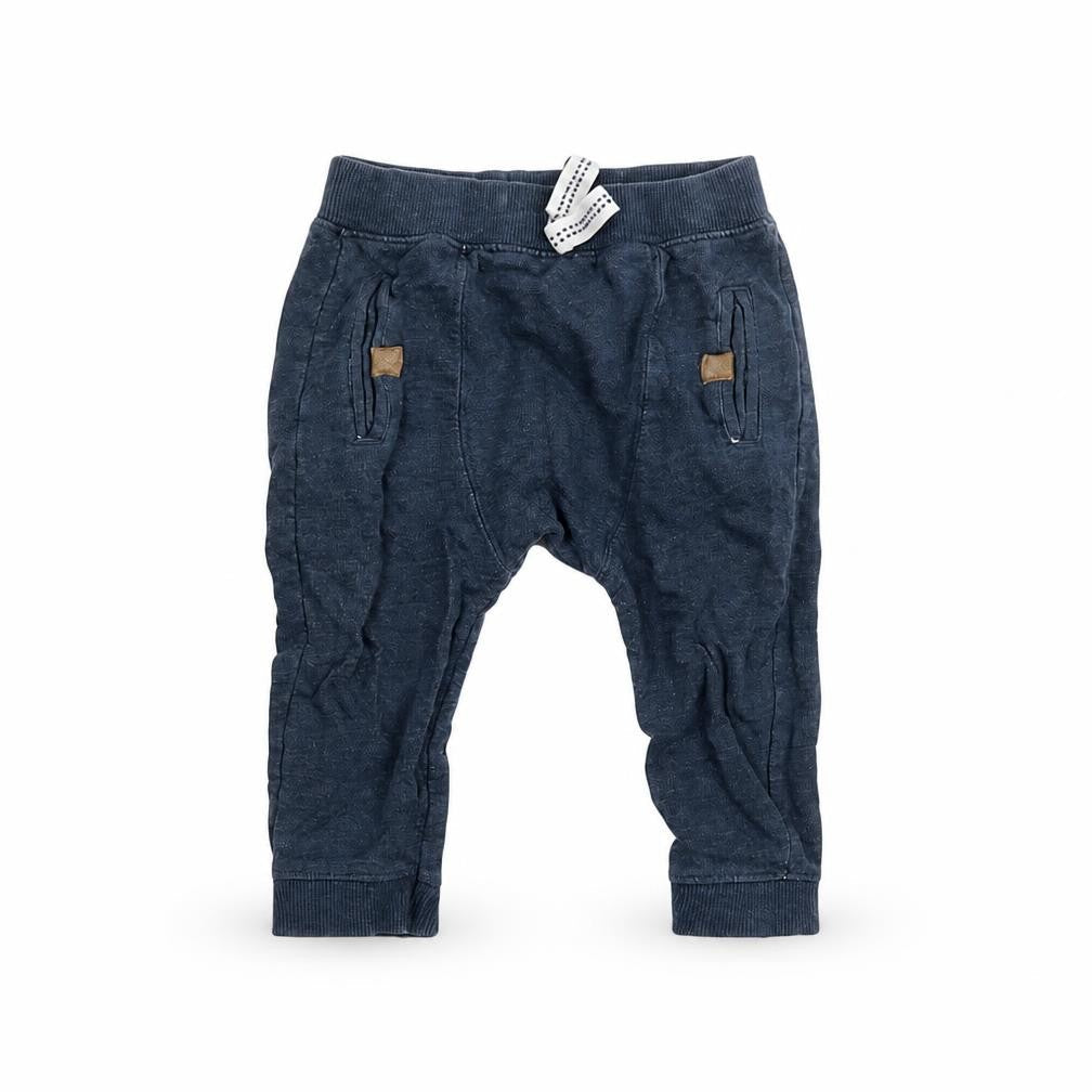 Front view of Nutmeg Baby Blue sweatpants, size 9-12, Months