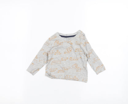 Primark Baby Grey   Basic T-Shirt Size 6-9 Months